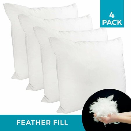 STANDALONE Premium Feather Replacement Cushion Insert, 18 x 18, 4-Pack ST4241919